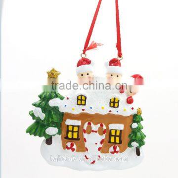 Gingerbread House Family Of 6 Personalized Christmas Tree Ornament