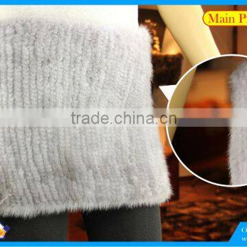 High Quality Knitted Mink Scarf photo-4