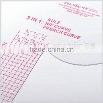 Kearing Inch Vary Form Curve Ruler / Plastic French Curve ( 20'' & 28'' ) for Fashion Design # 6503 photo-4