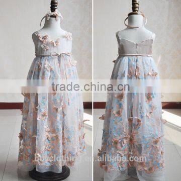 2017 New Princess Butterfly Party Dresses Birthday Clothes For 2-13 Years photo-2