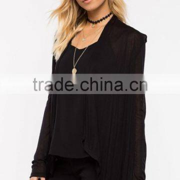New Arrival Lightweight Female Trendy Beautiful Black Cardigan photo-2