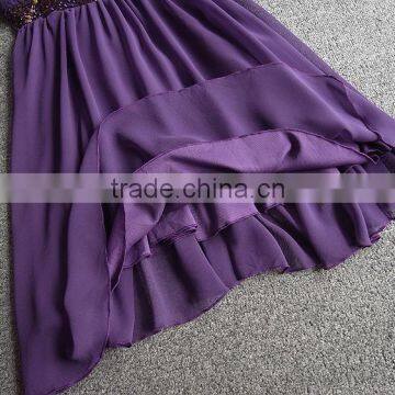 GZY 2015 Hot Design One-shoulder and Waist Beaded Dinner Gown photo-5