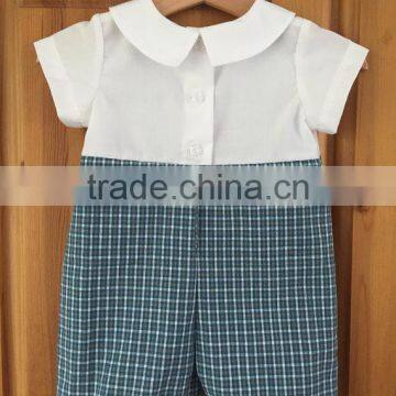 2017 New Fashion Plaid Baby Boy Onesie Clothes 100% Cotton Kids Rompers and Playsuit photo-4