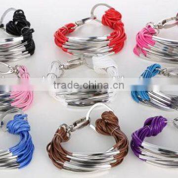 multilayer genuine leather metal buckle bracelets diy cow leather handmde woven bracelets for her gifts