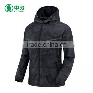 Fashion Design Lightweight 100% Polyester Outdoor Camo Running Sports Jacket for Men photo-4