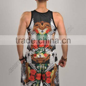 Apparel Wholesale Custom Printed 100 Polyester Tank Tops photo-2