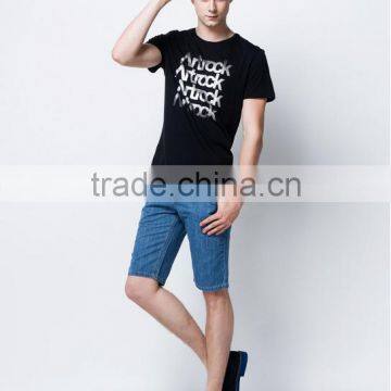 In 2016 Classic Letters Printed Black T-shirts With Short Sleeves photo-4