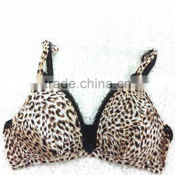 Leopard grain fashion spandex bra sexy bra underwear custom bra manufacture