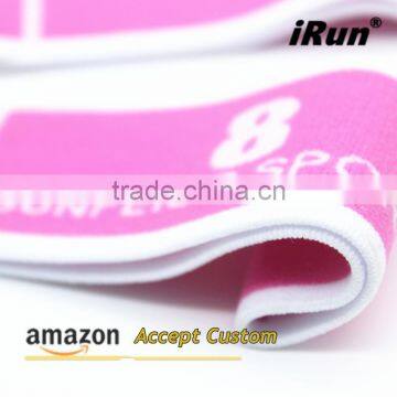 Gym Elastic Yoga Pilates Stretch Resistance Fitness Exercise Band UK - Premium Woven Jacquard Embroidery Logo - Accept Custom photo-3