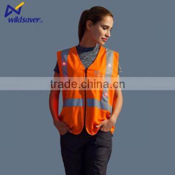 Cheap orange custom working tool vest womens workwear