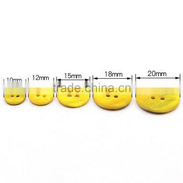 High Quality Colorful 2-Holes 100pcs/Bag Round Natural Shell Button Mother of Pearl Buttons photo-5