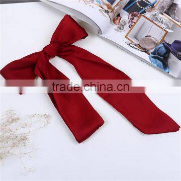 Polyester Multifunction Skinny Scarf Wine Red Choker photo-3
