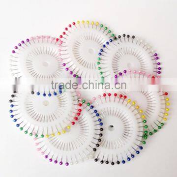 New design High Quality Colorful pearl pin needle with round head