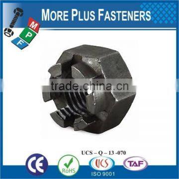 Made in Taiwan Brass Plated Stainless Steel Black Phosphate Half Castle Nut photo-5