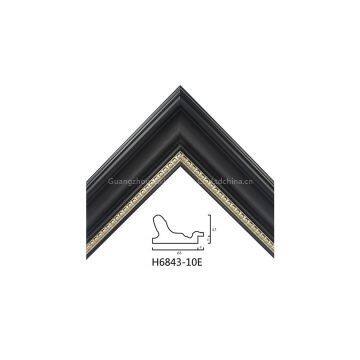 Quality Plastic Frame Moulding Wholesale Black White Color Not Embossed H6843