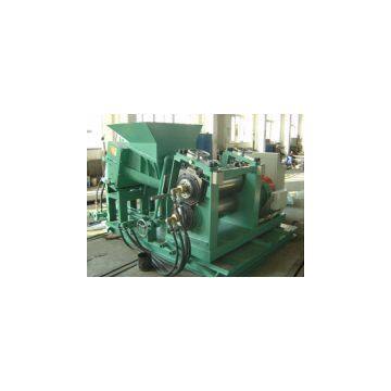 Tapered double screw extruding sheeter