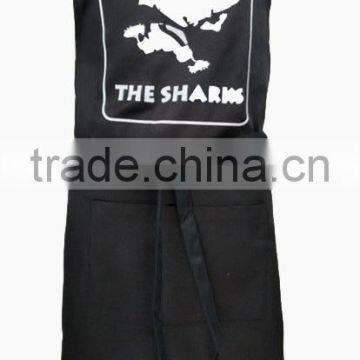 BBQ APRON BLACK PRINTED APRON KITCHEN APRON photo-3