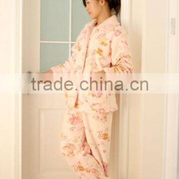 100% Polyester Printed Coral Fleece Bathrobe JL-02