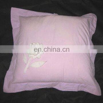 cushion cover with applique flower