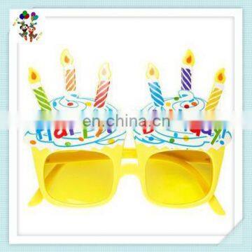 Yellow Celebrate Happy Birthday Novelty Funny Party Glasses HPC-0665