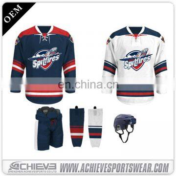 100%polyester Sublimate Custom Team Club Ice Hockey Pant Short Sock Adult Short Nhl Jersey Short photo-5