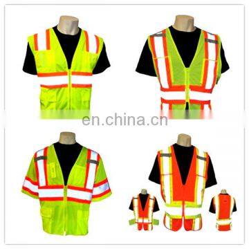 Pink safety vest with multi-pockets for road safety in OEM design