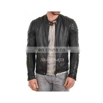 Mens leather Jacket high quality,design pattern