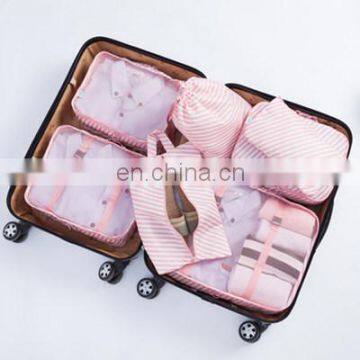 7 Set Packing Cubes with Shoe Bag Compression Travel Luggage Organizer