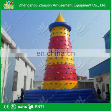 Professional manufacturing PVC inflatable climbing wall big for sale