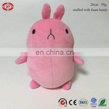 Stuffed foam beads plush soft bunny keychain with sucker toy