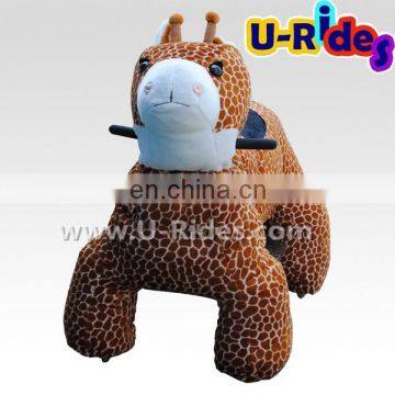 Little Deer carved animal walking stick with coin selector