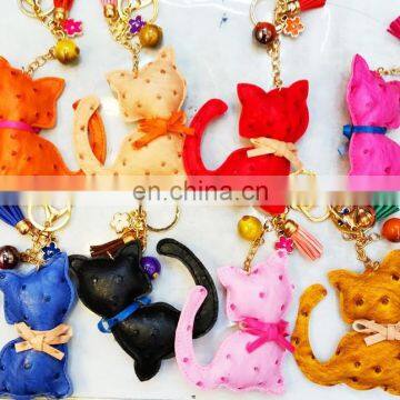 New fashion PU cat key chain