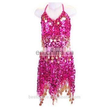 BestDance children belly dance costume bellydance costume set sequin skirt wear for kids OEM