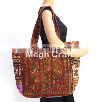 Old Banjara Embroidery Bag With Mirror Work.vintage Bags and Handmade Banjara Embroidery Work Shoulder Bag photo-6