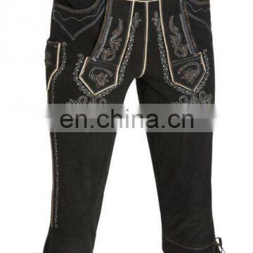 Stylish Over-Knee Leather Pants , Suede-Leather German Shorts -Bavarian-Lederhosen