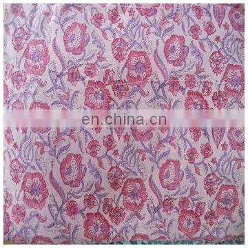 5 yards Indian Hand Made hand block print cotton fabric sanganeri print fabric