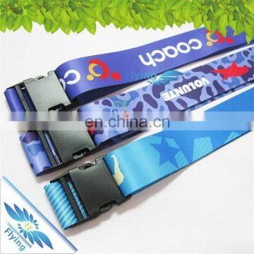 Factory direct sale luggage straps/polyester luggage belt with your logo