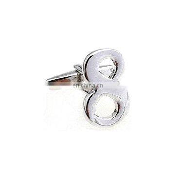 Fashion Mens Polished Infinity Symbol Silver Figure 8 Cufflinks ,custom Turquoise Silver Plated Figure Cufflinks Men photo-4