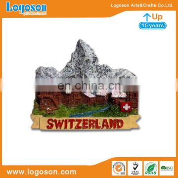 High Level Switzerland Snow-capped Mountains Souvenirs Fridge Magnets Resin