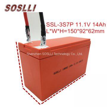 SOSLLI Li-ion Battery 18650 3S7P 11.1v 14Ah Rechargeable Lithium Ion Battery Pack photo-2