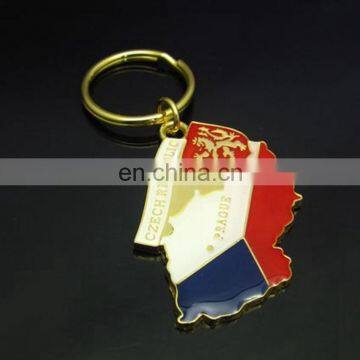 Custom Shiny Gold Color Metal Keychain Key Ring Key Holder