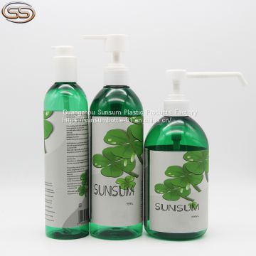 300ml 500ml Plastic PET Shower Gel Bottle with Lotion Pump