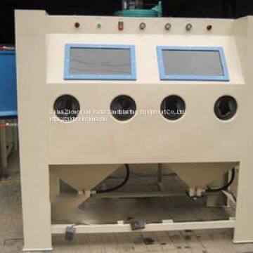 Double station manual sandblasting machine，Surface treatment equipment