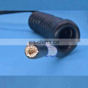 Spiral Cable Manufacture 3 Core Coiled Low Voltage Flexible Retractable Spiral Spring Coiled Cable photo-5
