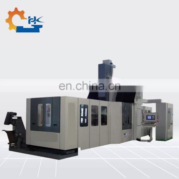 Double head gantry movable cnc edge milling machine for steel plate