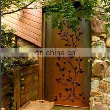 Outdoor Corten Steel Garden Screen Gate photo-4