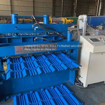 Steel Glazed Tile Double Layer Cold Roll Forming Making Machine photo-4