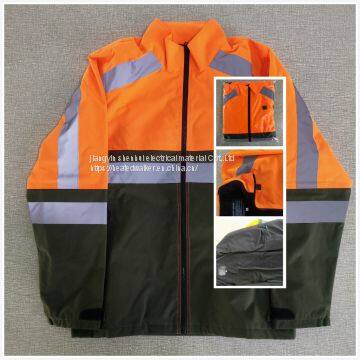 Mens Black Heated Jacket Waterproof 6000mm Electrical Battery Heating Warm Clothes photo-4