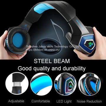 V1 USB PC Stereo Led Gamer Headphones Gaming Headset With Microphone photo-5