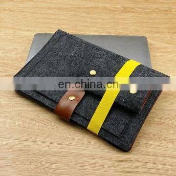 Chustom felt laptop sleeve with charger case